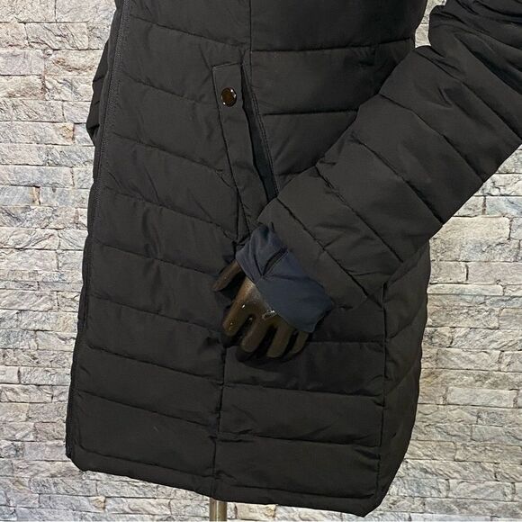 Halitech Lightweight Hooded Stretch Puffer Coat Womens Size Medium with Pockets - Picture 5 of 8